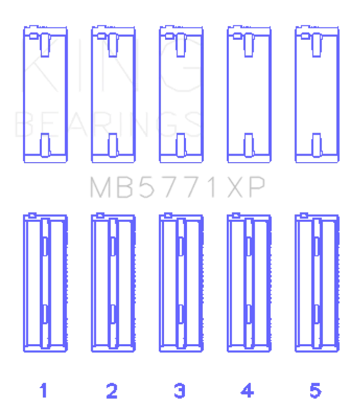 King Engine Bearings Hyundai G4KF Crankshaft Main Bearing Set - Main Product View