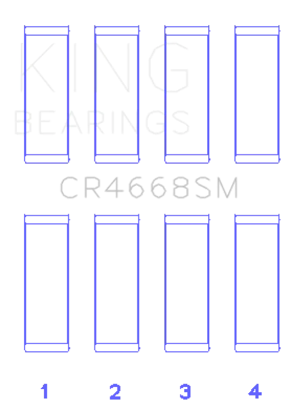 King Engine Bearings Hyundai G4Ke/G4Kc (Size +0.75mm) Connecting Rod Bearing Set - Main Product View