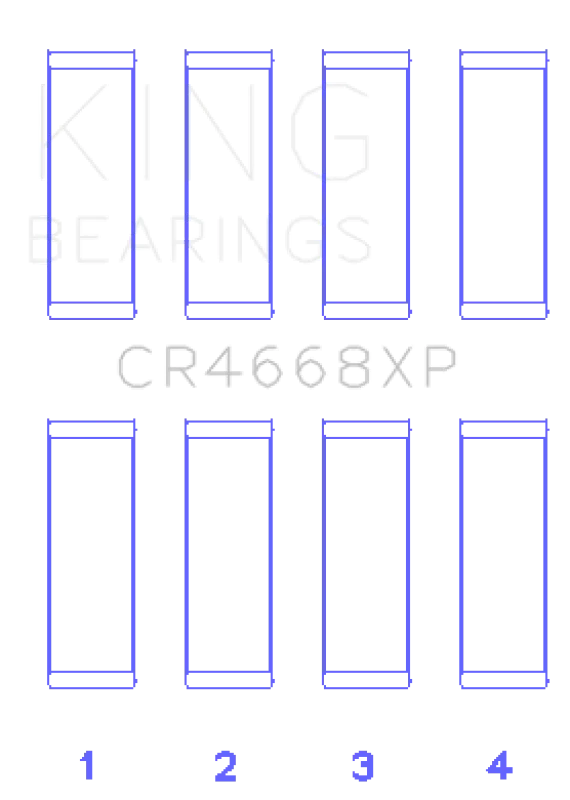 King Engine Bearings Hyundai G4Ke/G4Kc (Size STDX) Connecting Rod Bearing Set - Detail View