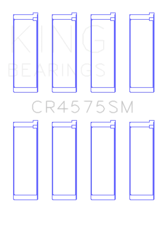 King Engine Bearings Hyundai i30 G4FC Connecting Rod Bearing Set - Size +.25mm - Side View