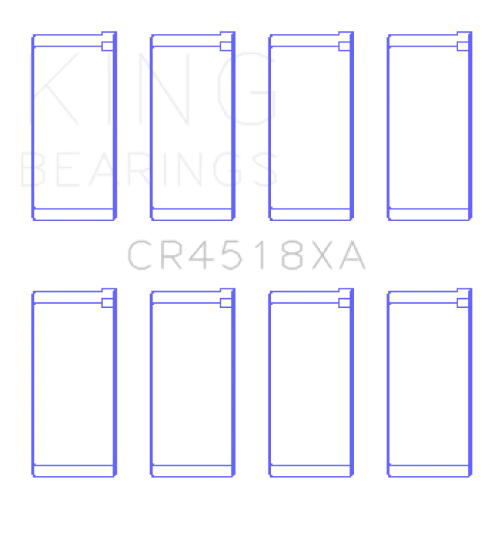 King Engine Bearings Hyundai/Kia D4Cb (Size +0.25mm) Connecting Rod Bearing Set - Side View