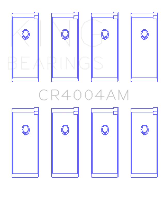 King Engine Bearings Isuzu 4XC1/4XC1T 1.5L (Size STD) Rod Bearing Set - Side View