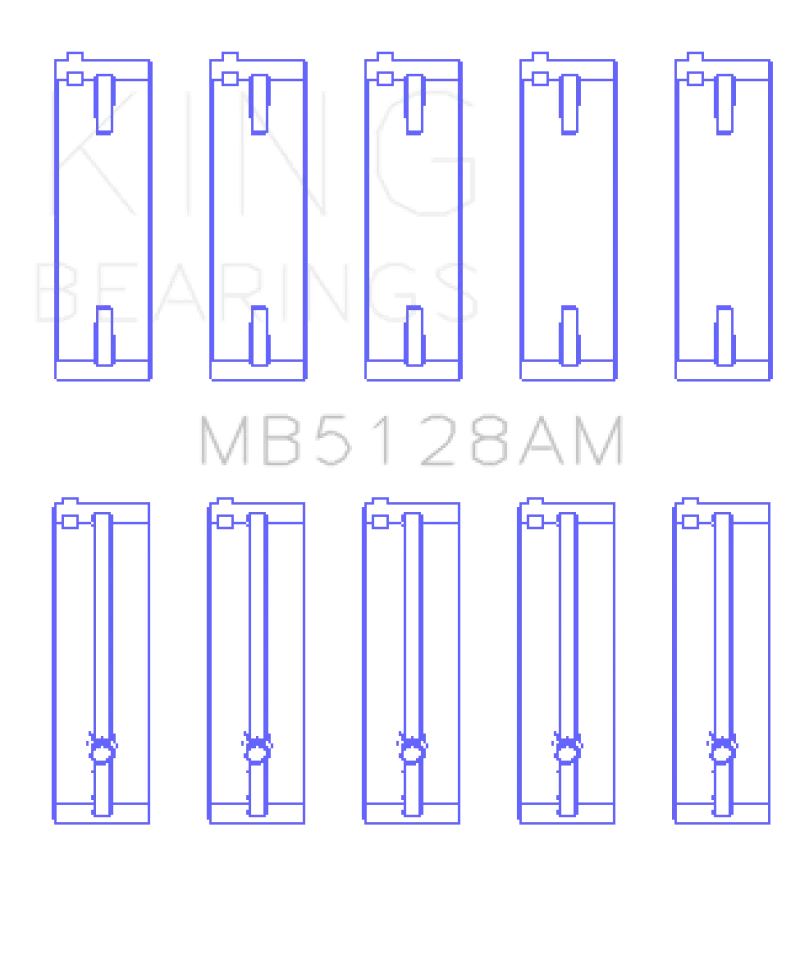 King Engine Bearings Isuzu 4XE1/4XF1/4XC1T (Size STD) Main Bearing Set - Main Product View