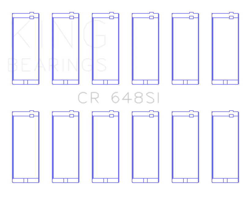 King Engine Bearings Jeep 232CI/242CI/248CI / Rambler 232CI (Size .030) Connecting Rod Bearing Set - Detail View