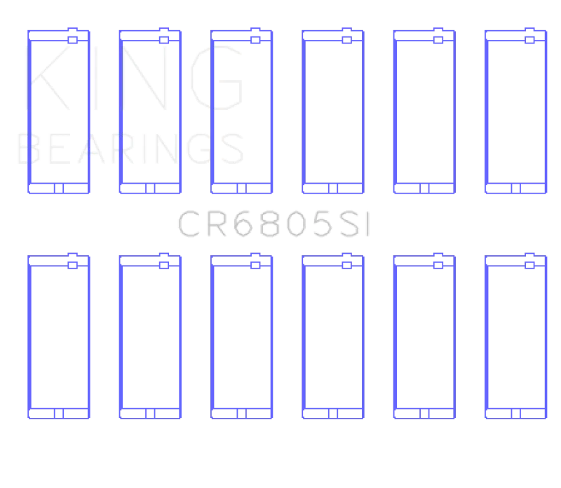 King Engine Bearings Jeep 232ci 3.8L / Jeep 258ci 4.2L Connecting Rod Bearing Set - Side View