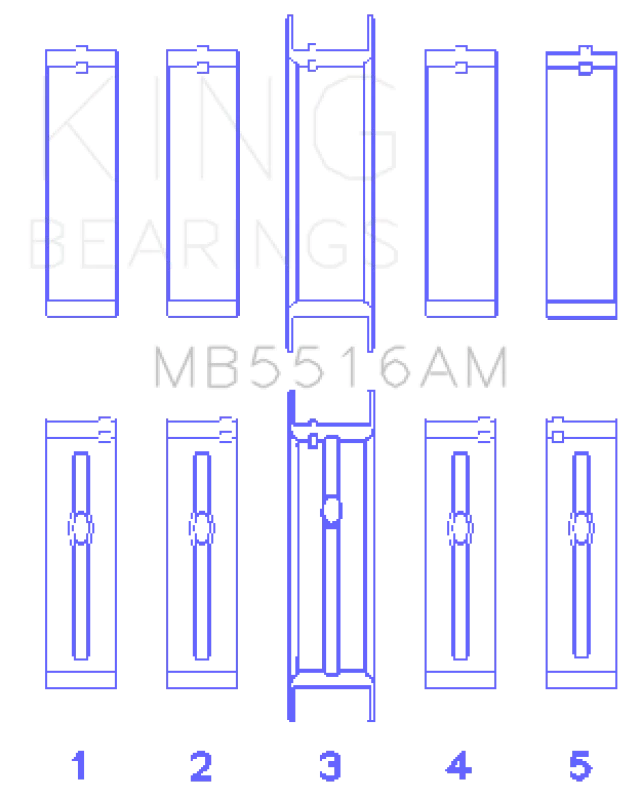 King Engine Bearings Jeep 350CI 5.7L Main Bearing Set - Main Product View