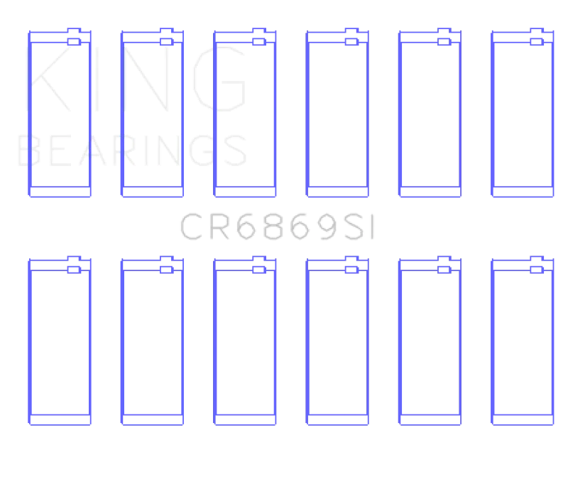 King Engine Bearings Jeep AMC 232CI/242CI/248CI I6 (Size .010) Connecting Rod Bearing Set - Detail View