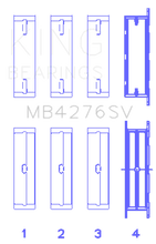 Load image into Gallery viewer, King Engine Bearings Land Rover 2.7L TDV6 Sputter Replacement Crankshaft Main Bearings - Side View