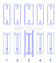 Load image into Gallery viewer, King Engine Bearings Mazda 626 F8 (Size +0.50mm) Main Bearing Set - Main Product View