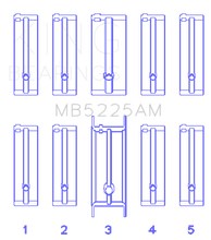 Load image into Gallery viewer, King Engine Bearings Mazda 626 F8 (Size +0.75mm) Main Bearing Set - Side View