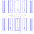 Load image into Gallery viewer, King Engine Bearings Mazda 626 F8 (Size STD) Main Bearing Set - Side View