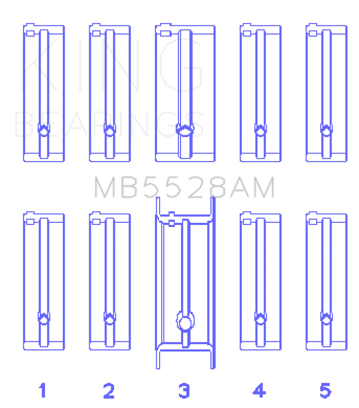 King Engine Bearings Mazda 626 F8/(Size +0.50mm) Main Bearing Set - Main Product View