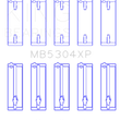 Load image into Gallery viewer, King Engine Bearings Mazda B6/B6-T/ZM/B3/B5 (Size +0.5) Main Bearing Set - Side View
