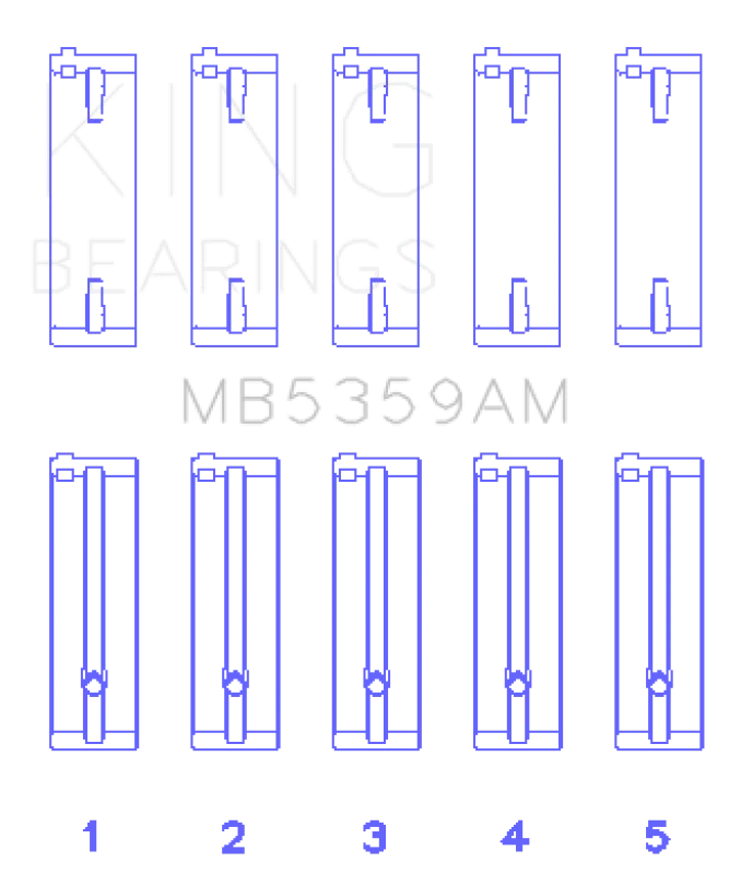 King Engine Bearings Mazda FE 2.0L Main Bearing Set - Main Product View