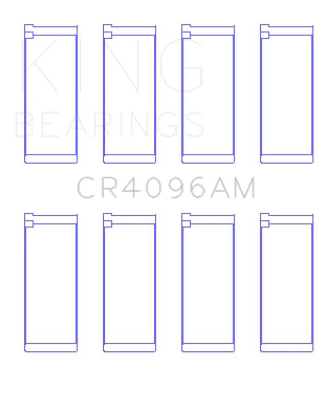 King Engine Bearings Mazda FE/G6/F8 Rod Bearing Set - Side View