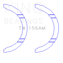 Load image into Gallery viewer, King Engine Bearings Mazda FP/FS Thrust Washer Set - Side View