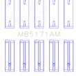 Load image into Gallery viewer, King Engine Bearings Mazda FS-DE L4/FP L4/FS L4  DOHC 16 Valve  (Size +1.0) Main Bearing Set - Side View