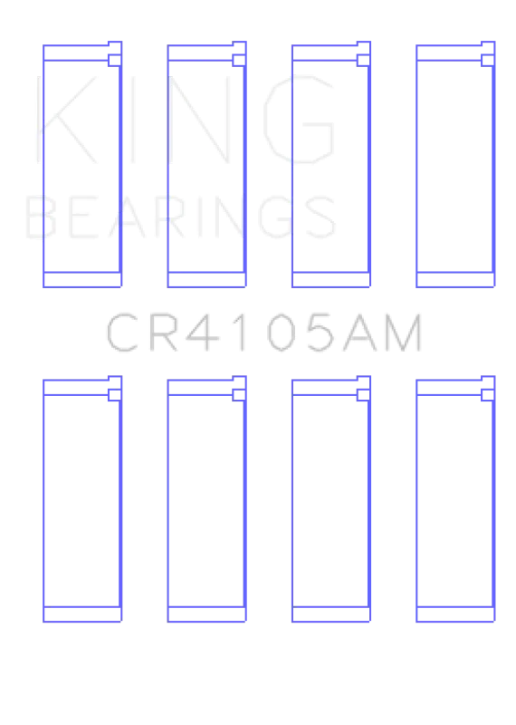 King Engine Bearings Mazda FS-DE L4/FP L4/FS L4  DOHC 16 Valve (Size +0.5) Rod Bearing Set - Side View