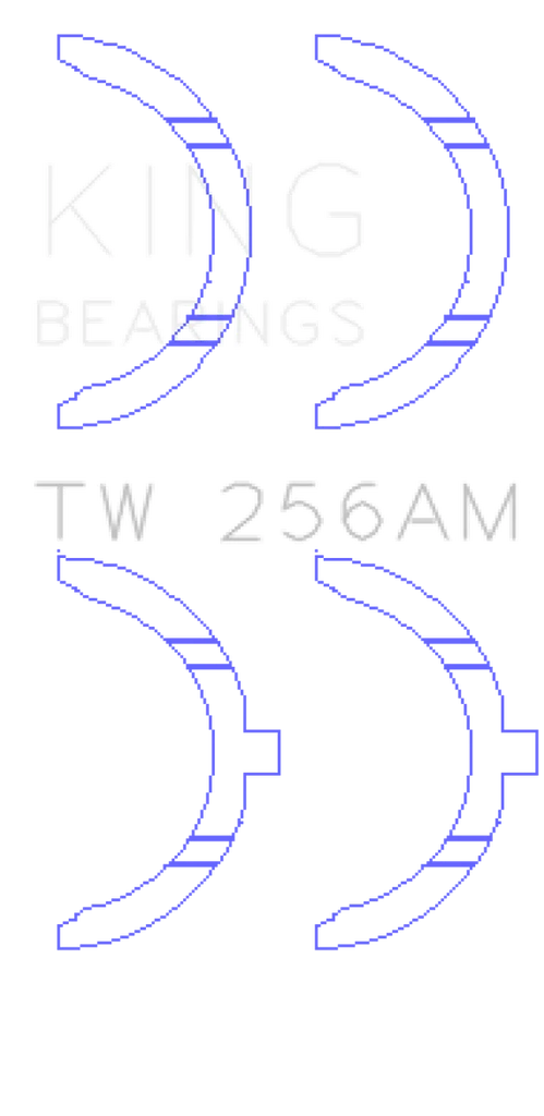 King Engine Bearings Mazda JE/JE06/JE07 Thrust Washer Set of 2 - Side View