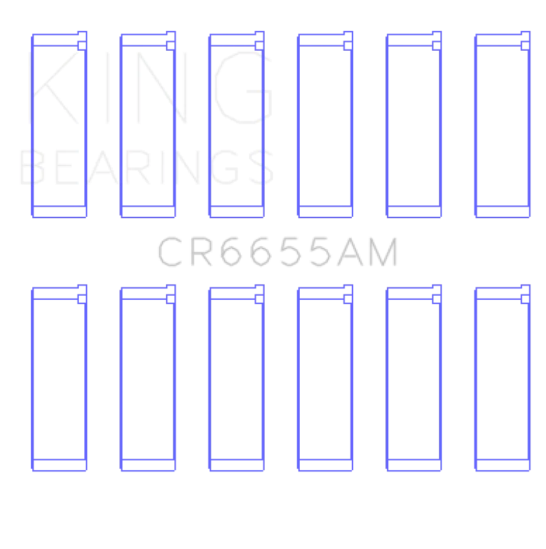 King Engine Bearings Mazda Je39 (Size +0.25mm) Connecting Rod Bearing Set - Side View