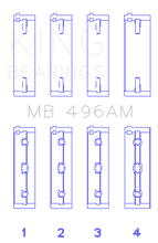 Load image into Gallery viewer, King Engine Bearings Mazda Kl V6 (Size +0.50mm) Main Bearing Set - Detail View