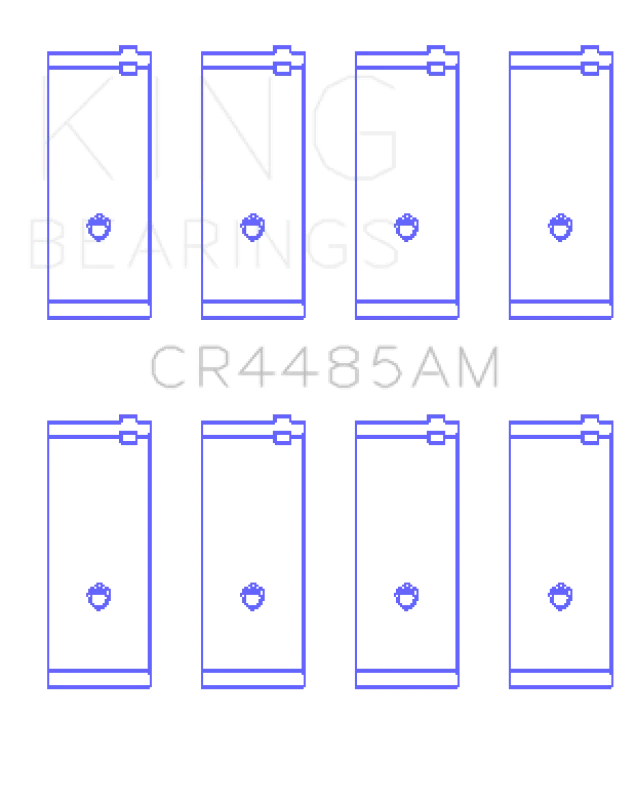 King Engine Bearings Mazda Ma/Vb/(Size +0.75mm) Connecting Rod Bearing Set - Side View