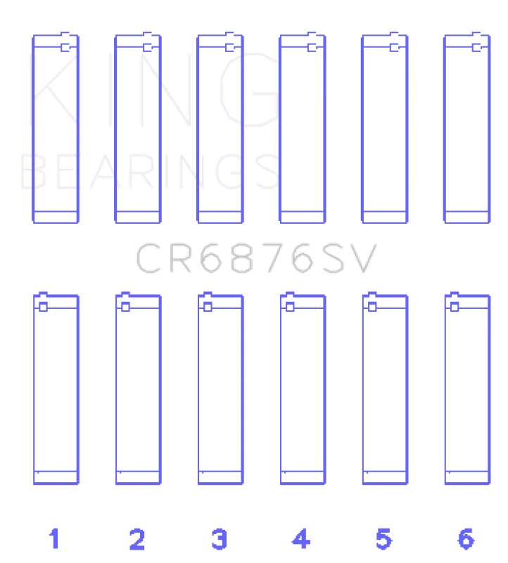 King Engine Bearings Mercedes Benz Om 642 Sputter Replacement (Size +0.50mm) Conrod Bearing Set - Side View