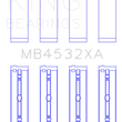 Load image into Gallery viewer, King Engine Bearings Mercedes Benz Om 642.822/36/910/20/30/70 (Size +0.25mm) Main Bearing Set - Side View
