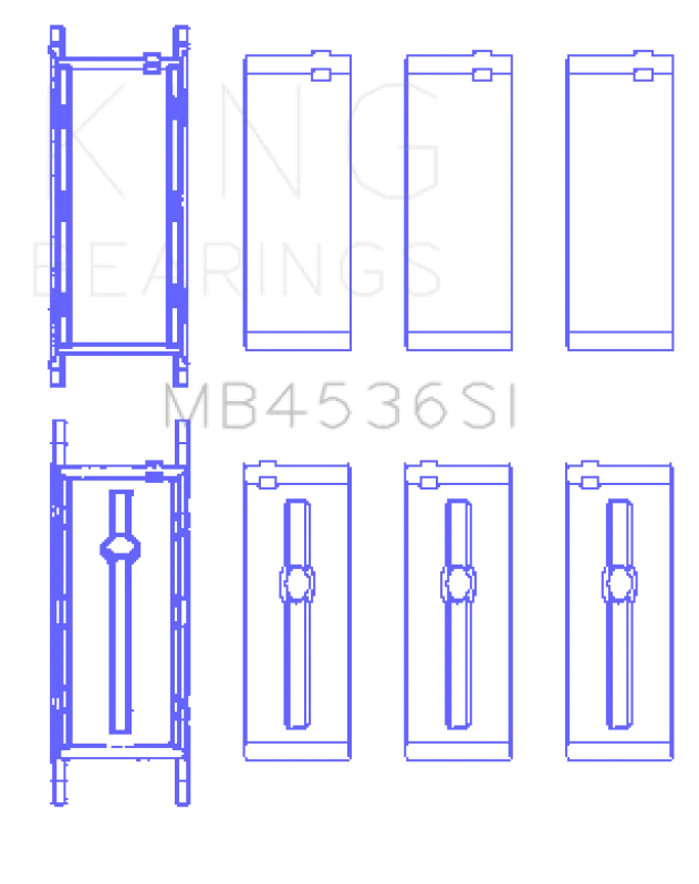 King Engine Bearings Mini Cooper B38A15M0 (Size +0.25mm) Main Bearing Set - Side View