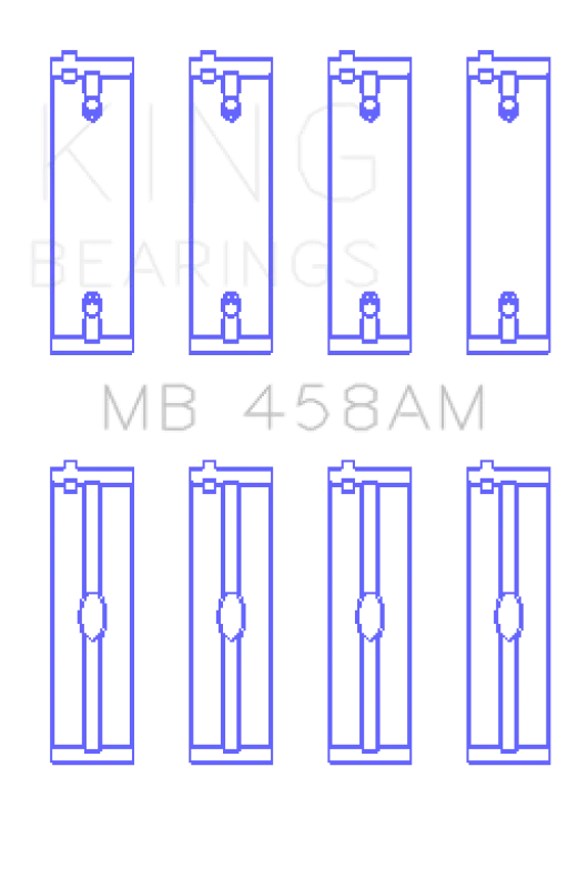 King Engine Bearings Mitsubishi 181CI 3.0L 6G72 V6 (Size 0.25) Main Bearing Set - Detail View