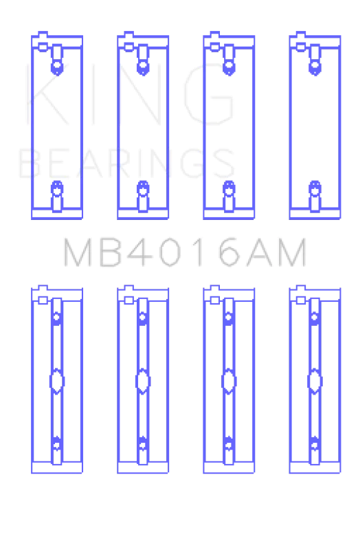 King Engine Bearings Mitsubishi 181CI 3.0L 6G72 V6 Main Bearing Set - Size STD - Side View