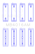 Load image into Gallery viewer, King Engine Bearings Mitsubishi 181CI 3.0L 6G72 V6 Main Bearing Set - Size STD - Side View