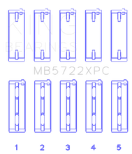 Load image into Gallery viewer, King Engine Bearings Mitsubishi 4B11T EVO X 2007+ (Size 0.5) Coated Performance Main Bearing Set - Side View