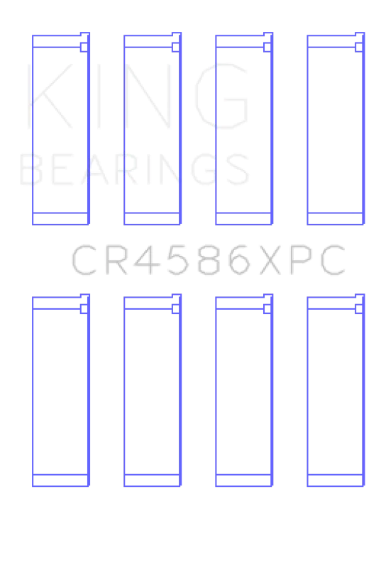King Engine Bearings Mitsubishi 4B11T Performance Coated Rod Bearing Set - Size STDX - Detail View