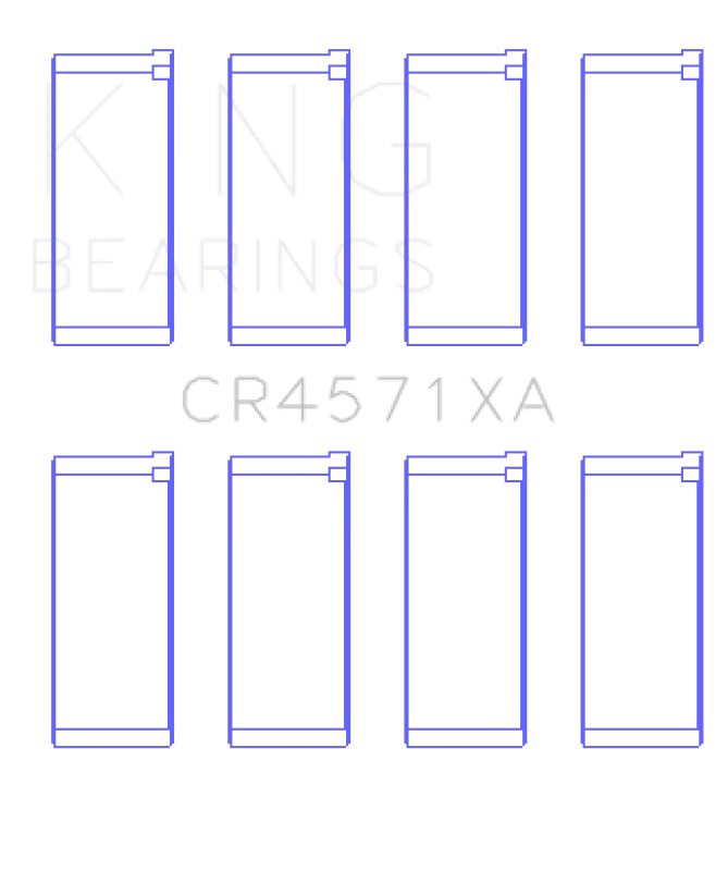 King Engine Bearings Mitsubishi 4D56 (Size +0.50mm) Connecting Rod Bearing Set - Side View