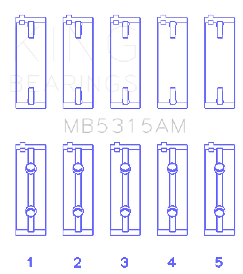 King Engine Bearings Mitsubishi 4G63T/4G64 (Size 0.75) Main Bearing Set - Main Product View