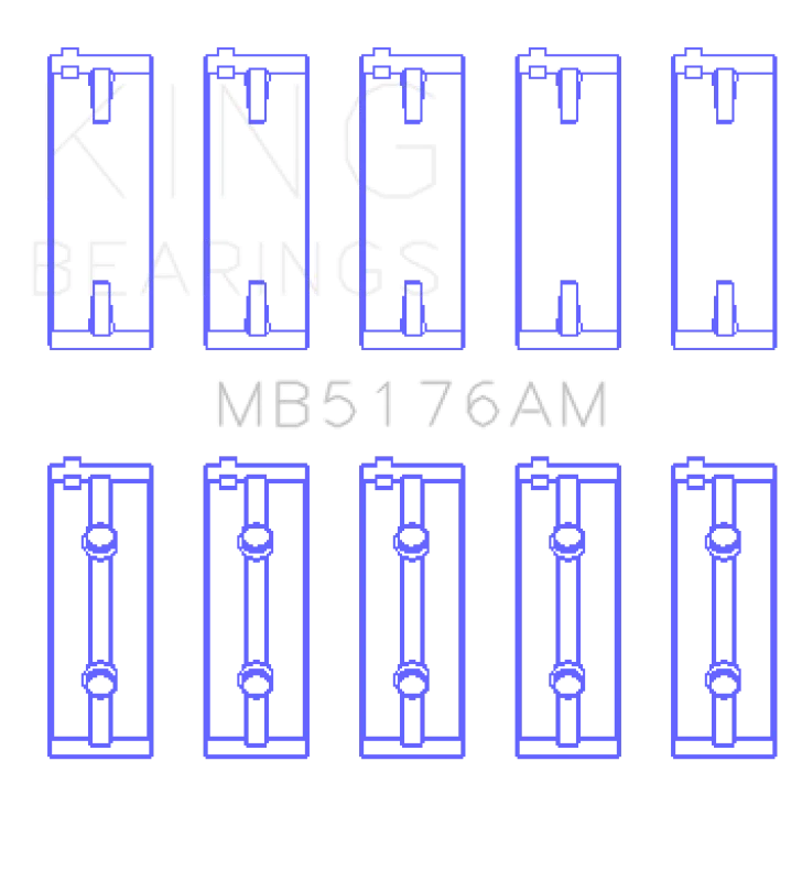 King Engine Bearings Mitsubishi 4G93 SOHC (Size STD) Main Bearing Set - Main Product View
