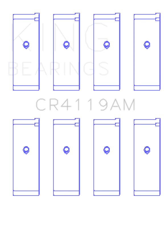 King Engine Bearings Mitsubishi 4G93/Sohc (Size +0.25mm) Connecting Rod Bearing Set - Side View