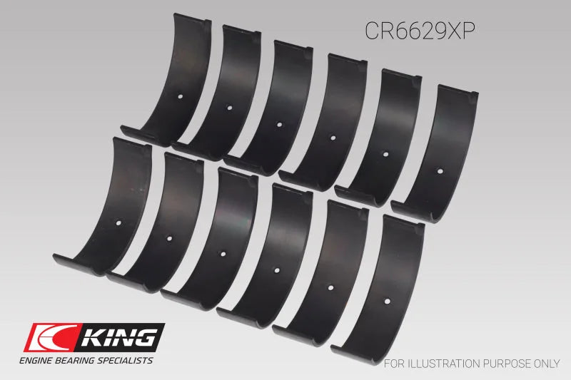 King Engine Bearings Mitsubishi 6G72 (Size STDX) Connecting Rod Bearing Set - Side View