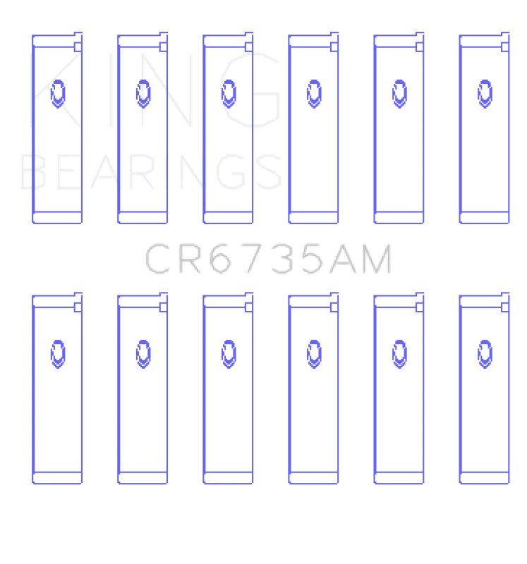 King Engine Bearings Mitsubishi 6G74 3000GT/Dodge Stealth (Size STD) Performance Rod Bearing Set - Side View