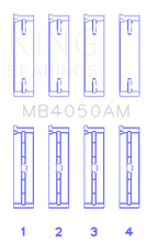 Load image into Gallery viewer, King Engine Bearings Mitsubishi 6G74 (Size +0.25mm) Main Bearing Set - Side View