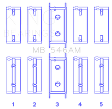 Load image into Gallery viewer, King Engine Bearings Mitsubishi G25B/4G54/4G53 (Size +0.75mm) Main Bearing Set - Detail View