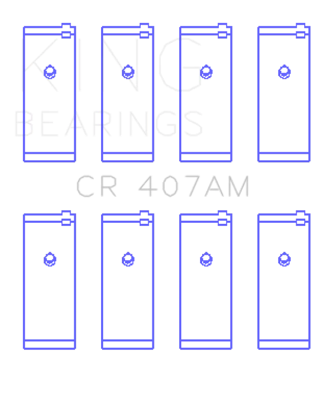 King Engine Bearings Nissan CA16DE/CA18DE/CA18ET/CA20E/CA20S/CD17 (Size +0.25mm) Conrod Bearing Set - Detail View