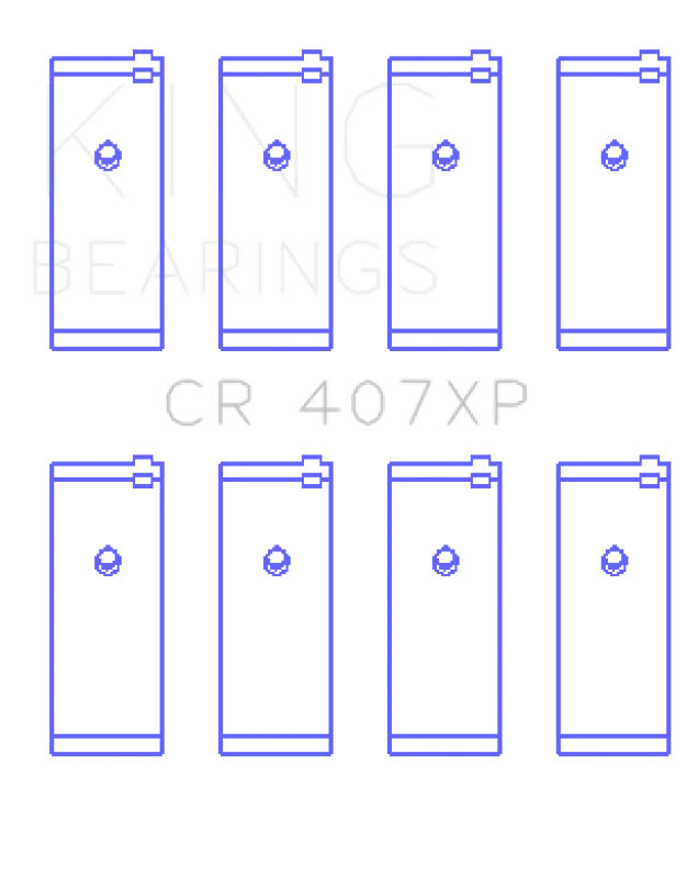 King Engine Bearings Nissan CA16DET/CA18DET/CA20ET (Size .026) Connecting Rod Bearings (Set of 4) - Side View