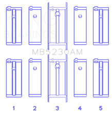 Load image into Gallery viewer, King Engine Bearings Nissan E15/E16/E13/E15ET (Size +0.25mm) Main Bearing Set - Side View