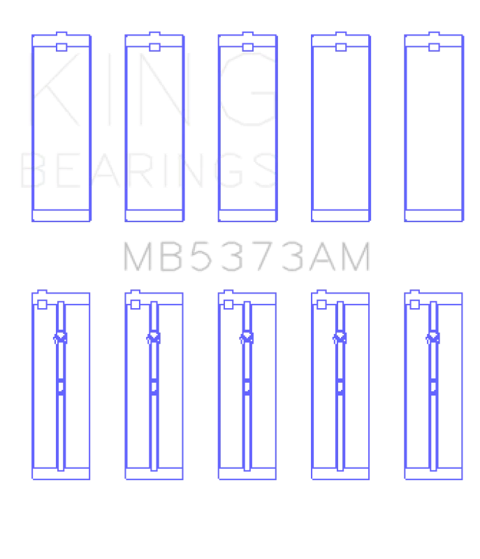 King Engine Bearings Nissan Ga14DE/Ga16DE/Qg18DE (Size +0.50mm) Main Bearing Set - Main Product View