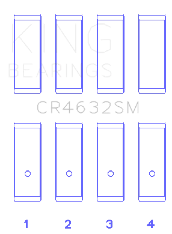 King Engine Bearings Nissan HR15/16DE (Size STD) Rod Bearing Set - Side View