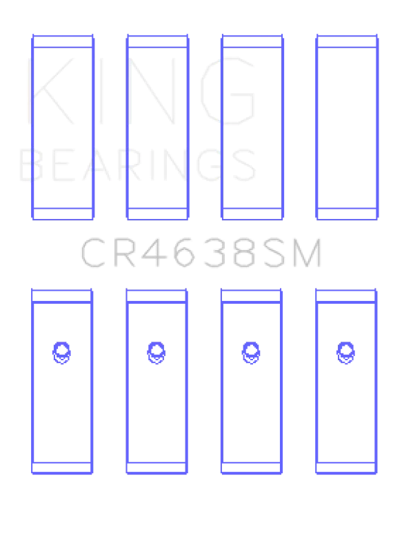 King Engine Bearings Nissan MR18DE / MR20DE (Size STD) Rod Bearing Set - Side View
