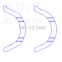 Load image into Gallery viewer, King Engine Bearings Nissan MR20DE Thrust Washer Set - Side View