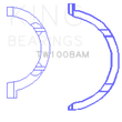 Load image into Gallery viewer, King Engine Bearings Nissan QR25DE DOHC 16 Valve Thrust Washer Set - Side View